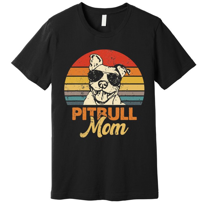 Funny Dog Pitbull Mom Pittie Mom Mother's Day Premium T-Shirt