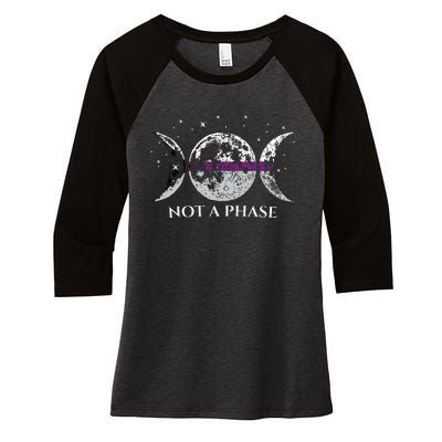 Funny Demisexual Pride Flag Not A Phase Women's Tri-Blend 3/4-Sleeve Raglan Shirt