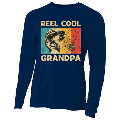 FatherS Day Present Funny Fishing Reel Cool Grandpa Cooling Performance Long Sleeve Crew