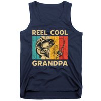 FatherS Day Present Funny Fishing Reel Cool Grandpa Tank Top