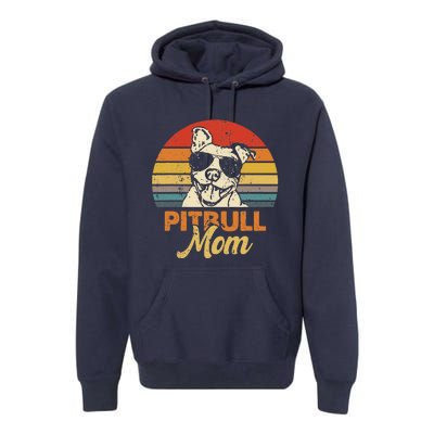 Funny Dog Pitbull Mom Pittie Mom Mother's Day Premium Hoodie