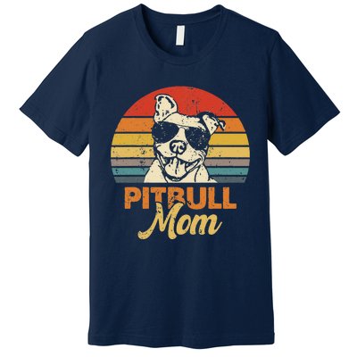 Funny Dog Pitbull Mom Pittie Mom Mother's Day Premium T-Shirt