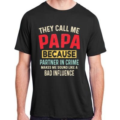 FatherS Day Papa Partner In Crime Adult ChromaSoft Performance T-Shirt