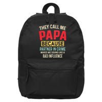 FatherS Day Papa Partner In Crime 16 in Basic Backpack