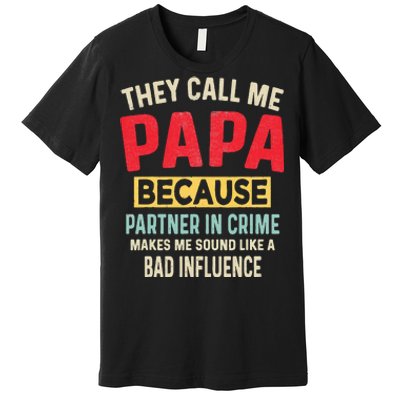 FatherS Day Papa Partner In Crime Premium T-Shirt