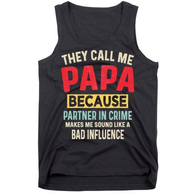 FatherS Day Papa Partner In Crime Tank Top