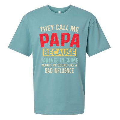 FatherS Day Papa Partner In Crime Sueded Cloud Jersey T-Shirt