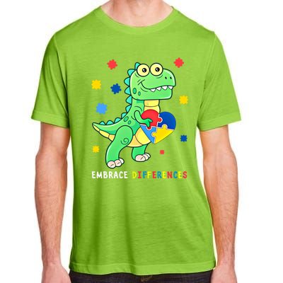 Funny Dinosaur Puzzle Piece Autism Awareness Cool Gift Adult ChromaSoft Performance T-Shirt