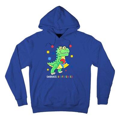 Funny Dinosaur Puzzle Piece Autism Awareness Cool Gift Hoodie