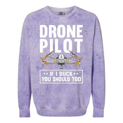 Funny Drone Pilot For RC Racing Pilots Flying FPV Colorblast Crewneck Sweatshirt