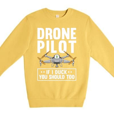 Funny Drone Pilot For RC Racing Pilots Flying FPV Premium Crewneck Sweatshirt