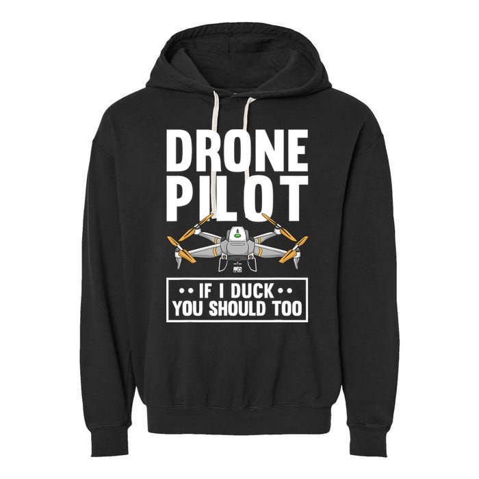 Funny Drone Pilot For RC Racing Pilots Flying FPV Garment-Dyed Fleece Hoodie