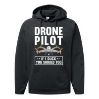 Funny Drone Pilot For RC Racing Pilots Flying FPV Performance Fleece Hoodie