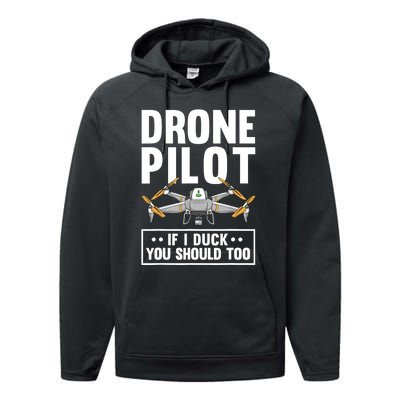 Funny Drone Pilot For RC Racing Pilots Flying FPV Performance Fleece Hoodie