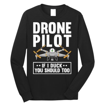 Funny Drone Pilot For RC Racing Pilots Flying FPV Long Sleeve Shirt