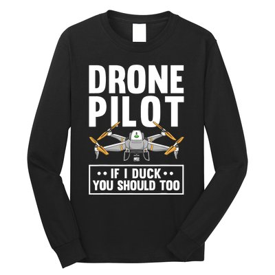 Funny Drone Pilot For RC Racing Pilots Flying FPV Long Sleeve Shirt