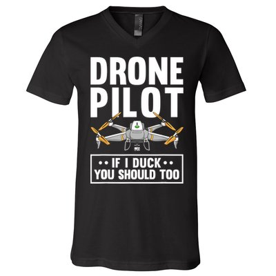 Funny Drone Pilot For RC Racing Pilots Flying FPV V-Neck T-Shirt