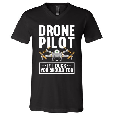 Funny Drone Pilot For RC Racing Pilots Flying FPV V-Neck T-Shirt