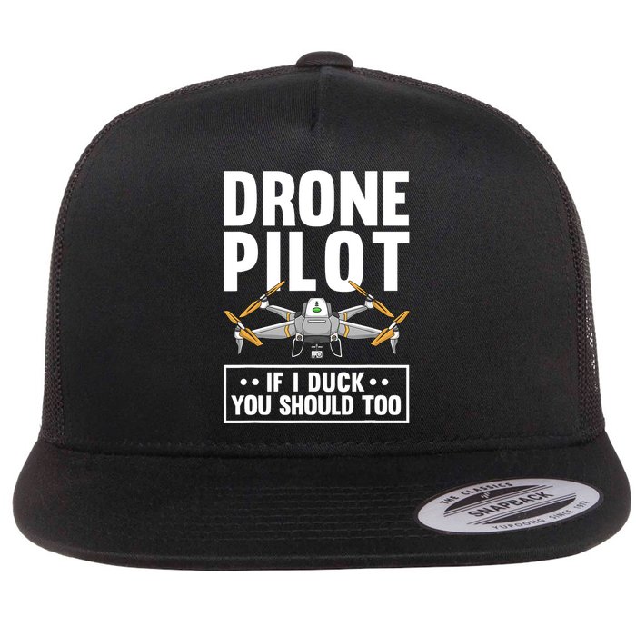Funny Drone Pilot For RC Racing Pilots Flying FPV Flat Bill Trucker Hat