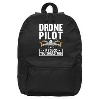 Funny Drone Pilot For RC Racing Pilots Flying FPV 16 in Basic Backpack