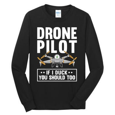 Funny Drone Pilot For RC Racing Pilots Flying FPV Tall Long Sleeve T-Shirt