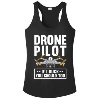 Funny Drone Pilot For RC Racing Pilots Flying FPV Ladies PosiCharge Competitor Racerback Tank