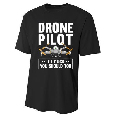 Funny Drone Pilot For RC Racing Pilots Flying FPV Performance Sprint T-Shirt