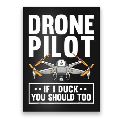 Funny Drone Pilot For RC Racing Pilots Flying FPV Poster