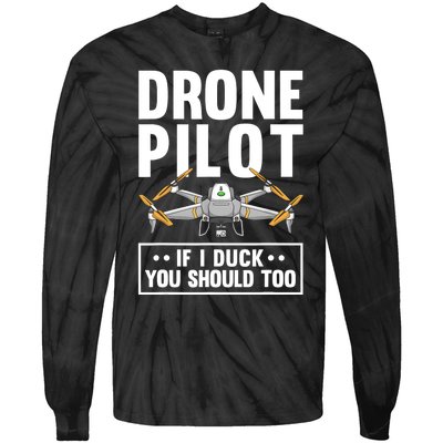 Funny Drone Pilot For RC Racing Pilots Flying FPV Tie-Dye Long Sleeve Shirt