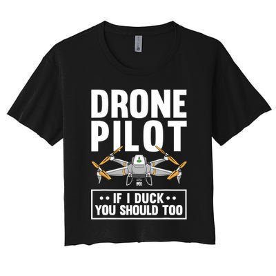 Funny Drone Pilot For RC Racing Pilots Flying FPV Crop Top