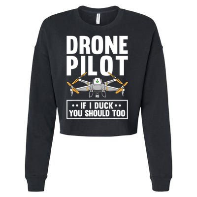 Funny Drone Pilot For RC Racing Pilots Flying FPV Cropped Pullover Crew