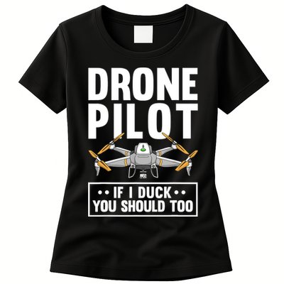 Funny Drone Pilot For RC Racing Pilots Flying FPV Womens T-Shirt