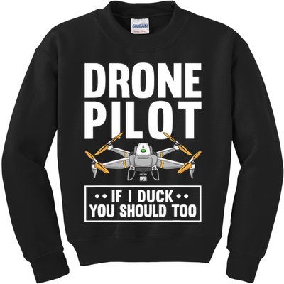 Funny Drone Pilot For RC Racing Pilots Flying FPV Kids Sweatshirt