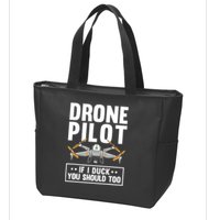 Funny Drone Pilot For RC Racing Pilots Flying FPV Zip Tote Bag