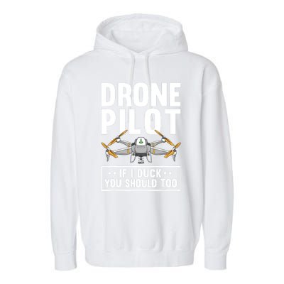 Funny Drone Pilot For RC Racing Pilots Flying FPV Garment-Dyed Fleece Hoodie