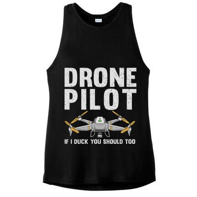 Funny Drone Pilot Design For Women Drone Operator Ladies PosiCharge Tri-Blend Wicking Tank
