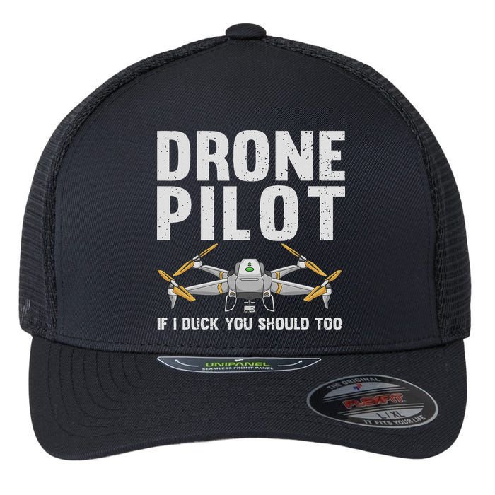 Funny Drone Pilot Design For Women Drone Operator Flexfit Unipanel Trucker Cap