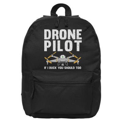 Funny Drone Pilot Design For Women Drone Operator 16 in Basic Backpack