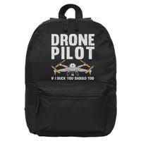Funny Drone Pilot Design For Women Drone Operator 16 in Basic Backpack