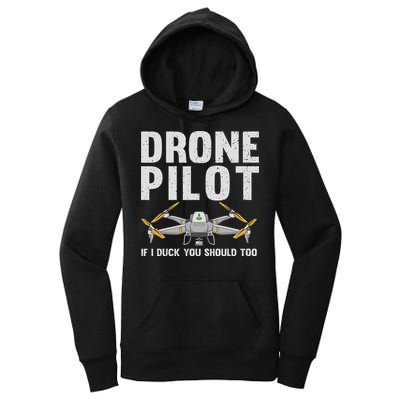 Funny Drone Pilot Design For Women Drone Operator Women's Pullover Hoodie