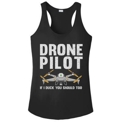 Funny Drone Pilot Design For Women Drone Operator Ladies PosiCharge Competitor Racerback Tank