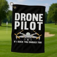 Funny Drone Pilot Design For Women Drone Operator Golf Towel