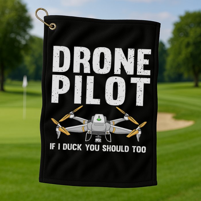Funny Drone Pilot Design For Women Drone Operator Golf Towel