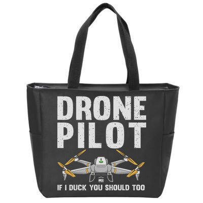 Funny Drone Pilot Design For Women Drone Operator Zip Tote Bag
