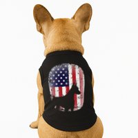 Funny Doberman Pinscher Art For  Doberman US Flag Doggie Tank