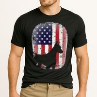 Funny Doberman Pinscher Art For  Doberman US Flag Cooling Performance Crew T-Shirt