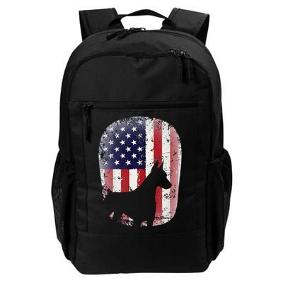 Funny Doberman Pinscher Art For  Doberman US Flag Backpack