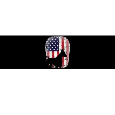 Funny Doberman Pinscher Art For  Doberman US Flag Bumper Sticker