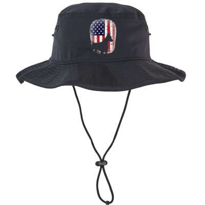 Funny Doberman Pinscher Art For  Doberman US Flag Bucket Hat