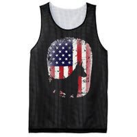 Funny Doberman Pinscher Art For  Doberman US Flag Mesh Reversible Basketball Jersey Tank